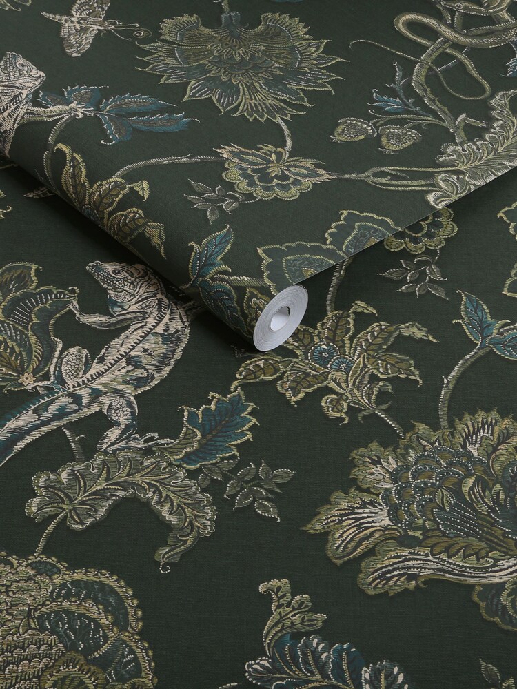 Graham & Brown Emerald Eternal Weave 10M Wallpaper - Image 3 of 3
