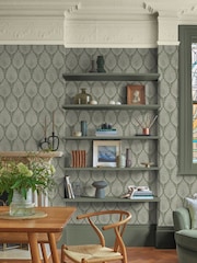 Graham & Brown Sage Flame Leaf 10M Wallpaper - Image 1 of 3