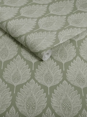 Graham & Brown Sage Flame Leaf 10M Wallpaper - Image 3 of 3