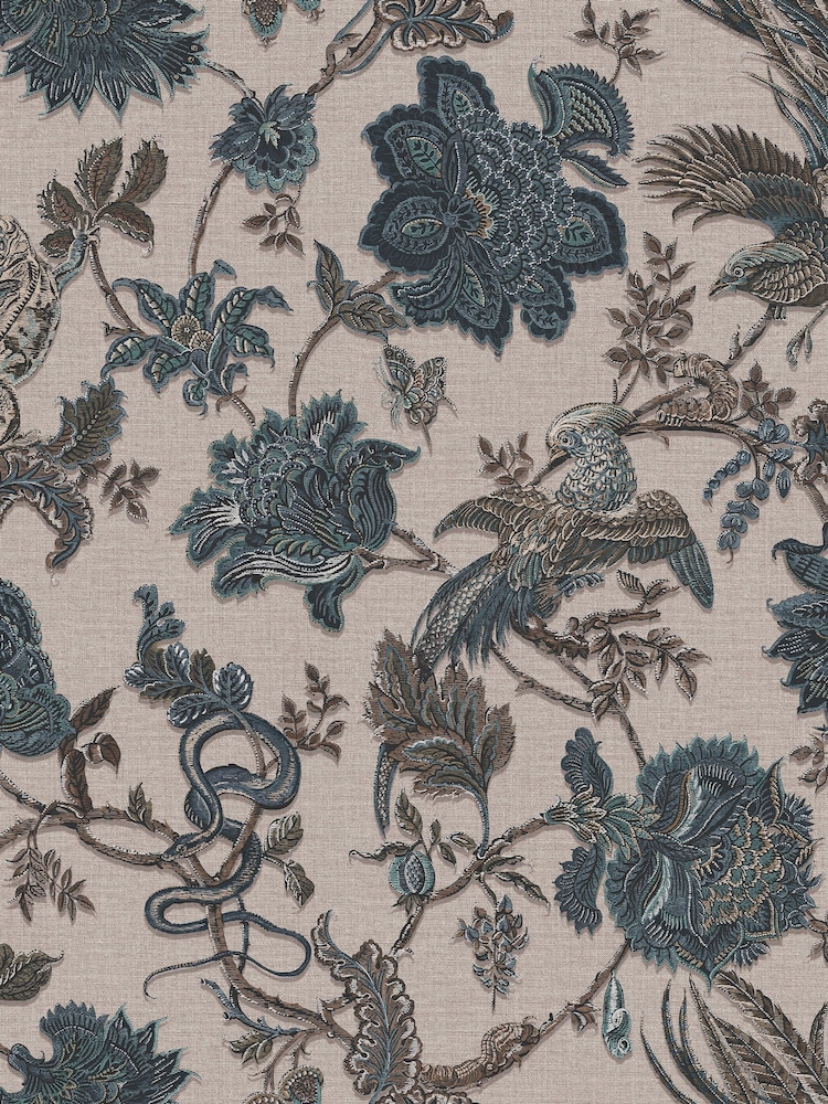 Graham & Brown Denim Eternal Weave 10M Wallpaper - Image 2 of 3