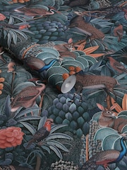 Graham & Brown Navy Teal Jungle Jamboree 10M Wallpaper - Image 3 of 3
