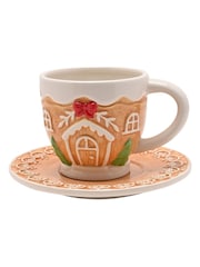 Widdop Christmas Gingerbread Teacup and Saucer - Image 2 of 4