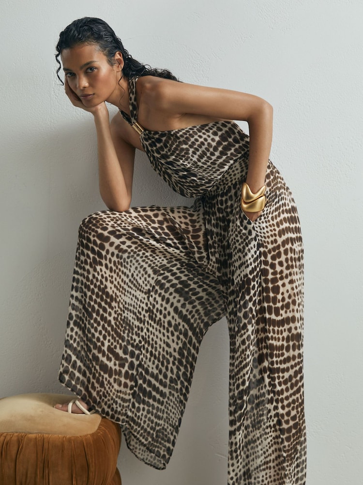 Atelier Animal-Print Wide-Leg Jumpsuit - Image 1 of 7