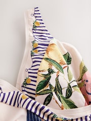 Cream/Red Map Print - Maillot de bain gainant. - Image 3 de 3