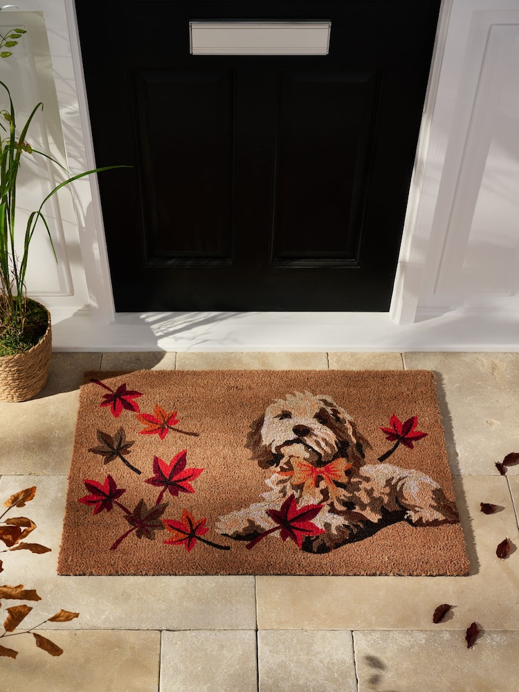 Natural Charlie Cockapoo Coir Doormat - Image 1 of 3 Natural Charlie Cockapoo Coir Doormat - Image 1 of 3