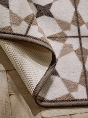 Natural Washable Geometric Tile Doormat - Image 2 of 5
