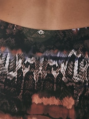 Brown/Blue Animal High Leg Bikini Bottoms - Image 4 of 7