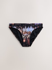 Brown/Blue Animal High Leg Bikini Bottoms - Image 5 of 7