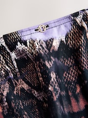 Brown/Blue Animal High Leg Bikini Bottoms - Image 7 of 7