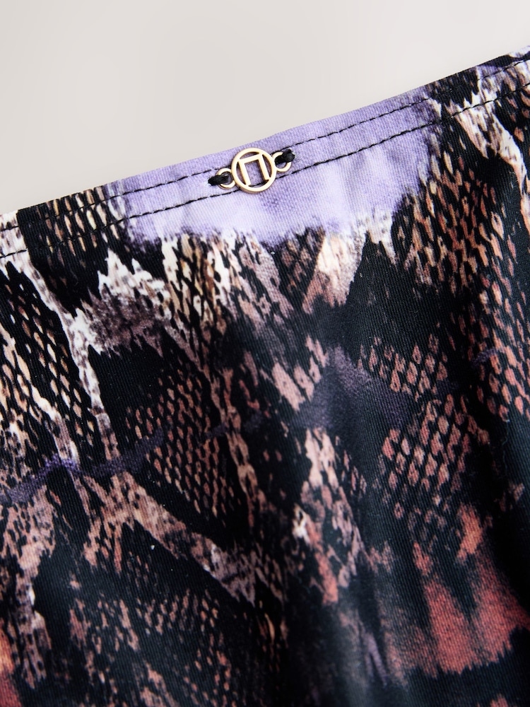 Brown/Blue Animal High Leg Bikini Bottoms - Image 7 of 7