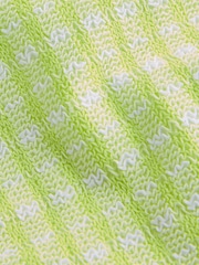 Lime Green Gingham Crinkle - Wysoko wycięte majtki bikini - Obraz 6 z 7