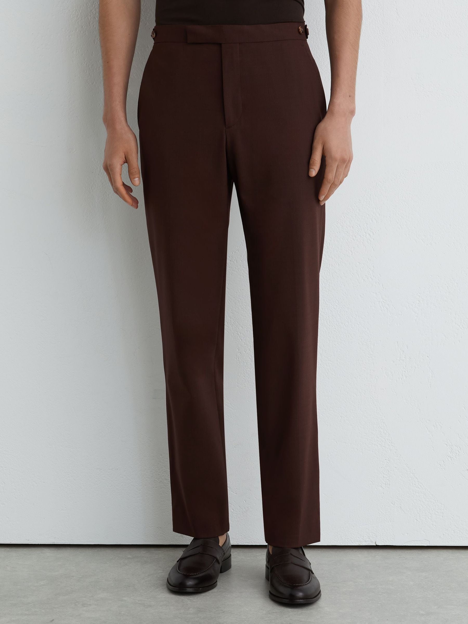 Buy Reiss Chocolate Brown Mineral Classic Fit Wool-Blend Suit