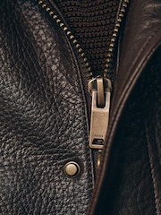 Reiss Slarten グレインレザー ジップスルー ジャケット - 画像 9 / 10