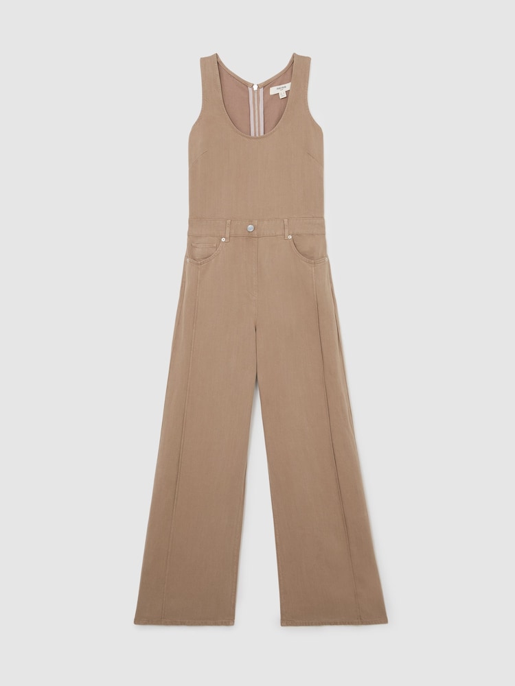 Reiss Taupe Neutral Carmina Jumpsuit - Image 2 of 6