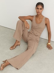 Reiss Taupe Neutral Carmina Jumpsuit - Image 5 of 6