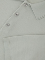 Reiss Minty Sage Green Manor Merino Wool Short-Sleeve Polo Shirt - Image 6 of 6