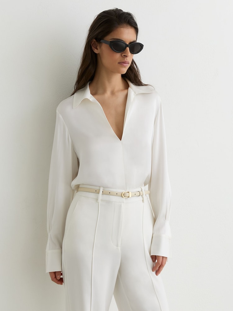 Reiss Ivory Orla Blouse - Image 1 of 7