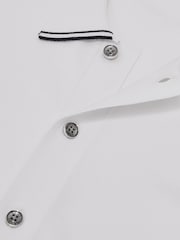 Reiss Navy/White Farley Colour-Block Knit Button-Through Shirt - Image 6 of 6