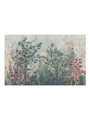 Graham & Brown Teal  Pink Forest in Bloom Fixed Size Mural 4m x 2.5m - Image 2 of 2