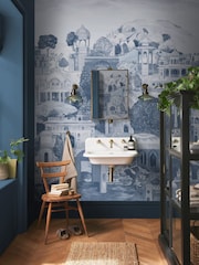 Graham & Brown Blue Wash The Lost City Fixed Size Mural 4m x 2.5m - Image 1 of 2