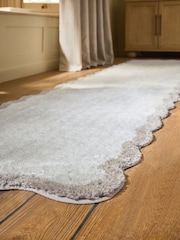 Grey Soft Scallop Washable Runner - Image 2 of 3