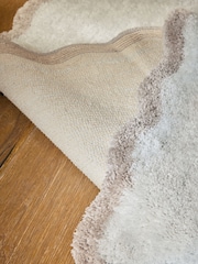 Grey Soft Scallop Washable Runner - Image 4 of 5