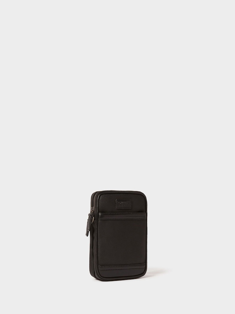 Osprey London The Grantham Waxed Canvas & Leather Phone Bag - Image 2 of 4 Osprey London The Grantham Waxed Canvas & Leather Phone Bag - Image 2 of 4