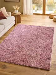 Red Cosy Washable Shaggy Rug - Image 1 of 5