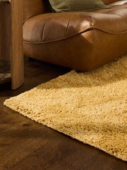 Ochre Yellow Premium Cosy Twist Rug - Image 2 of 5