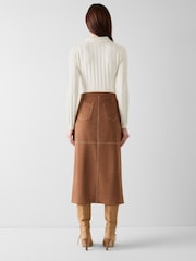 LK Bennett Cream Mika Graphic Texture Stitch Collar Jumper - Image 2 of 3