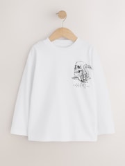 Grey/White/Cement Graphic Long Sleeve Relaxed Fit T-Shirts 3 Pack (3-16yrs) - Image 2 of 7