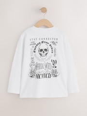 Grey/White/Cement Graphic Long Sleeve Relaxed Fit T-Shirts 3 Pack (3-16yrs) - Image 5 of 7