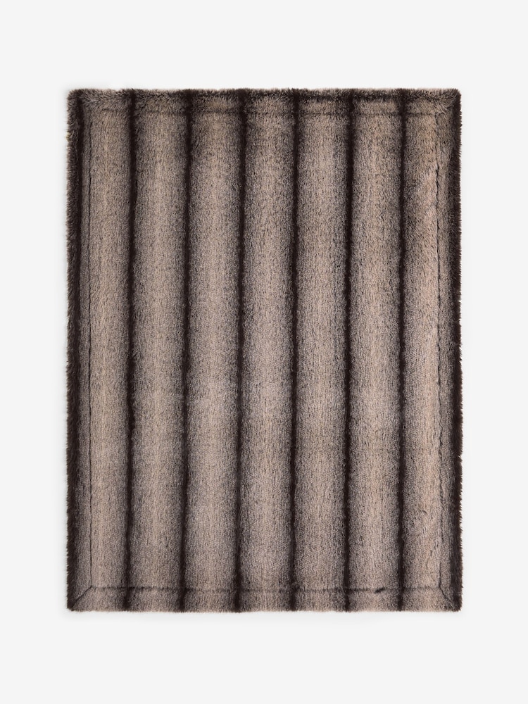 Brown Alaska Faux Fur Throw - Image 1 of 3