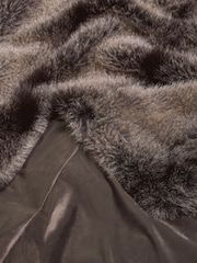 Brown Alaska Faux Fur Throw - Image 3 of 3
