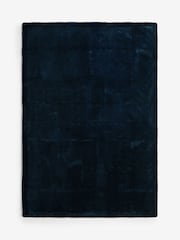 Navy Plush Faux Fur Throw - Image 5 of 6