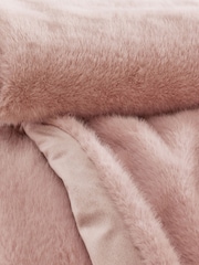 Blush Pink Luxe Plush Faux Fur Throw - Image 3 of 6
