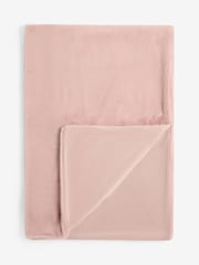 Blush Pink Luxe Plush Faux Fur Throw - Image 5 of 6