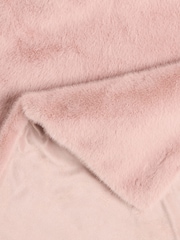 Blush Pink Luxe Plush Faux Fur Throw - Image 6 of 6