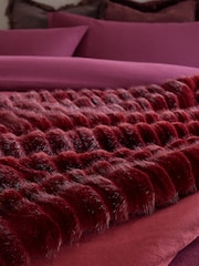 غطاء فرو صناعي مخطط - صورة 3 من 5