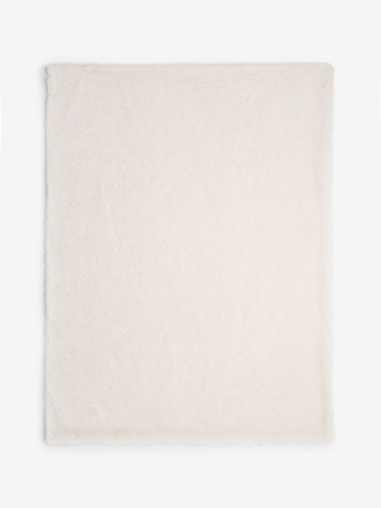 Ivory Faux Fur Shearling Throws - Image 1 of 3
