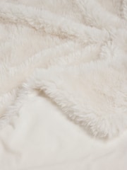 Ivory Faux Fur Shearling Throws - Image 6 of 6