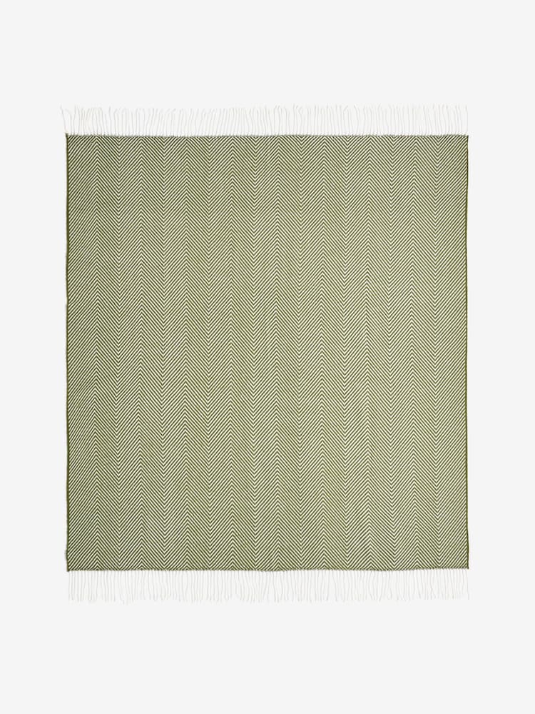 Green Herringbone Cosy Throws - Image 1 of 3