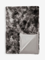 Charcoal Grey Loulou Faux Fur Throw - Image 2 of 3