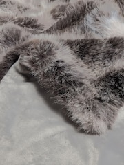 Charcoal Grey Loulou Faux Fur Throw - Image 3 of 3