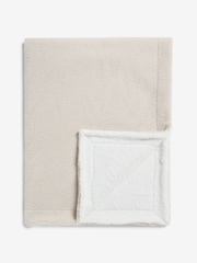 Light Natural Borg Throw Fleece - Image 6 of 6
