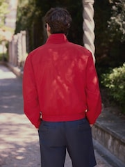 Red Funnel Neck Zip Through Jacket - Image 3 of 11