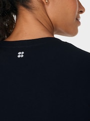 Sweaty Betty Black Modal Crew Neck Base Layer Top - Image 5 of 8