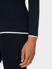 Sweaty Betty Black Modal Crew Neck Base Layer Top - Image 6 of 8