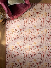Orange Washable Autumnal Leaf Rug - Image 1 of 5