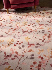 Orange Washable Autumnal Leaf Rug - Image 2 of 5